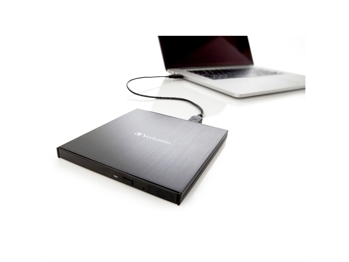 VERBATIM Graveur Blu-ray externe ultramince USB 3.0, BDXL, 6x/8x/24x