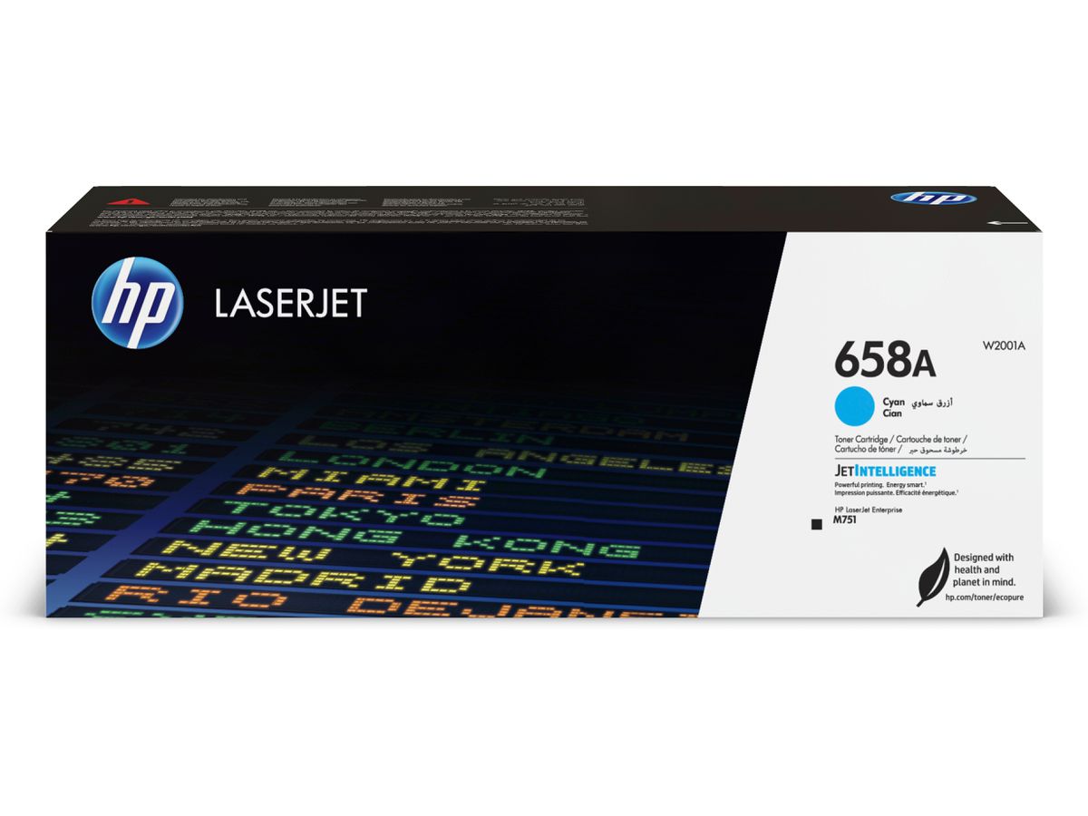 HP Toner cyan LaserJet 658A authentique