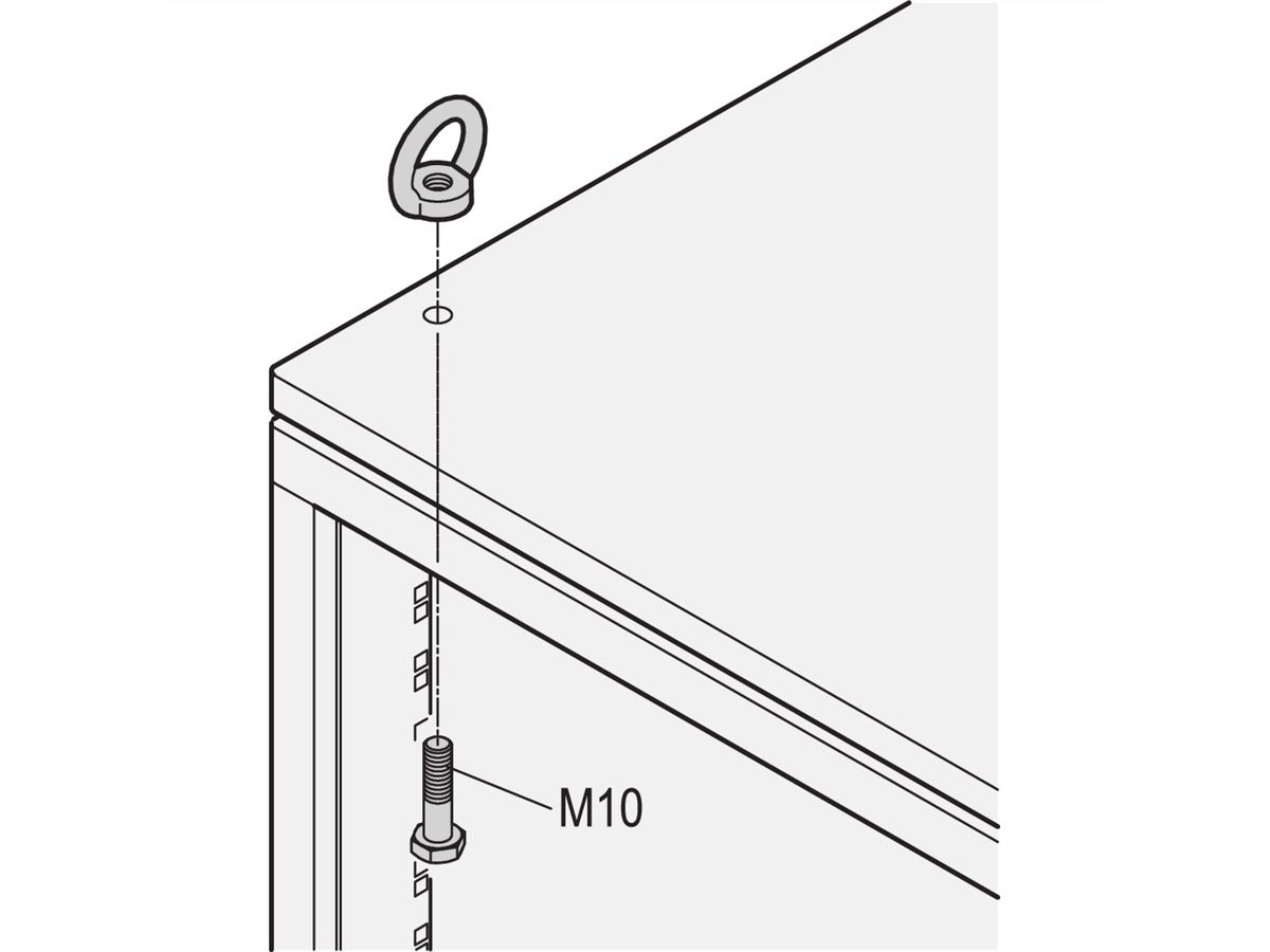 SCHROFF Eurorack Œil de levage pour couvercle affleurant