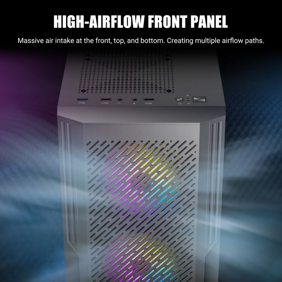 ANTEC AX20 Boîtier PC Midi Tower Gaming Noir ATX, noir