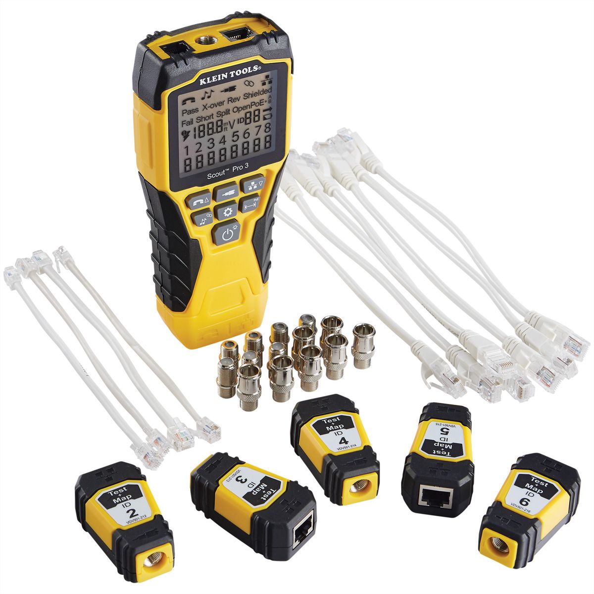 KLEIN TOOLS VDV501-853 Scout® Pro 3 (avec test PoE) , avec kit de reconnaissance à distance Test-n-Map Remote