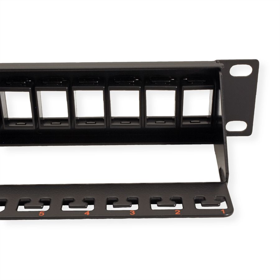 ROLINE Panneau de brassage 19" pour Keystones 24 ports, non-blindé, noir