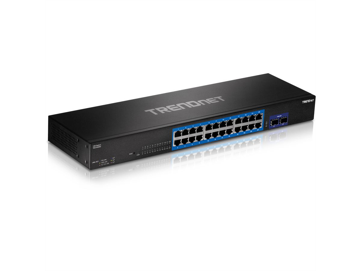 TRENDnet TEG-30262 Switch Gigabit à 24 ports avec 2 logements SFP+ 10G