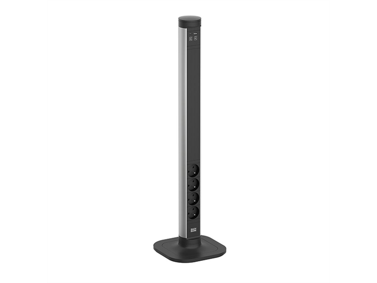 BACHMANN CYCLE Pole L 4xUTE 1xUSB A/C 22W 2,5m CEE7/7