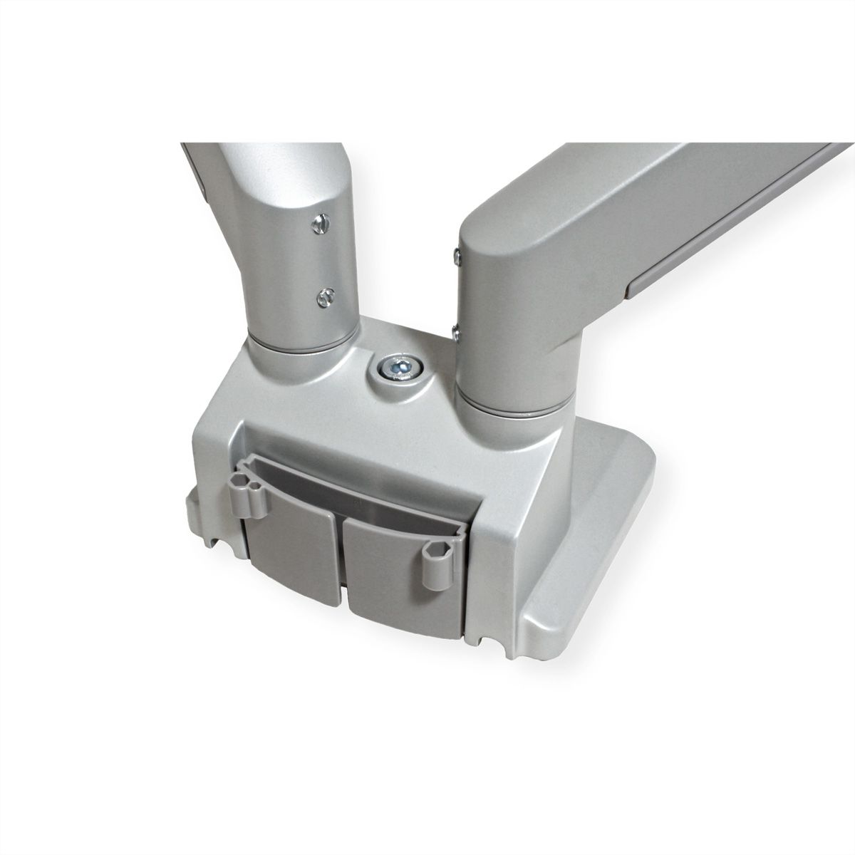 ROLINE Support double LCD, fixation sur bureau, vérin à gaz, 5 articulations, 17-23", jusqu'à 2x 9 kg, argent