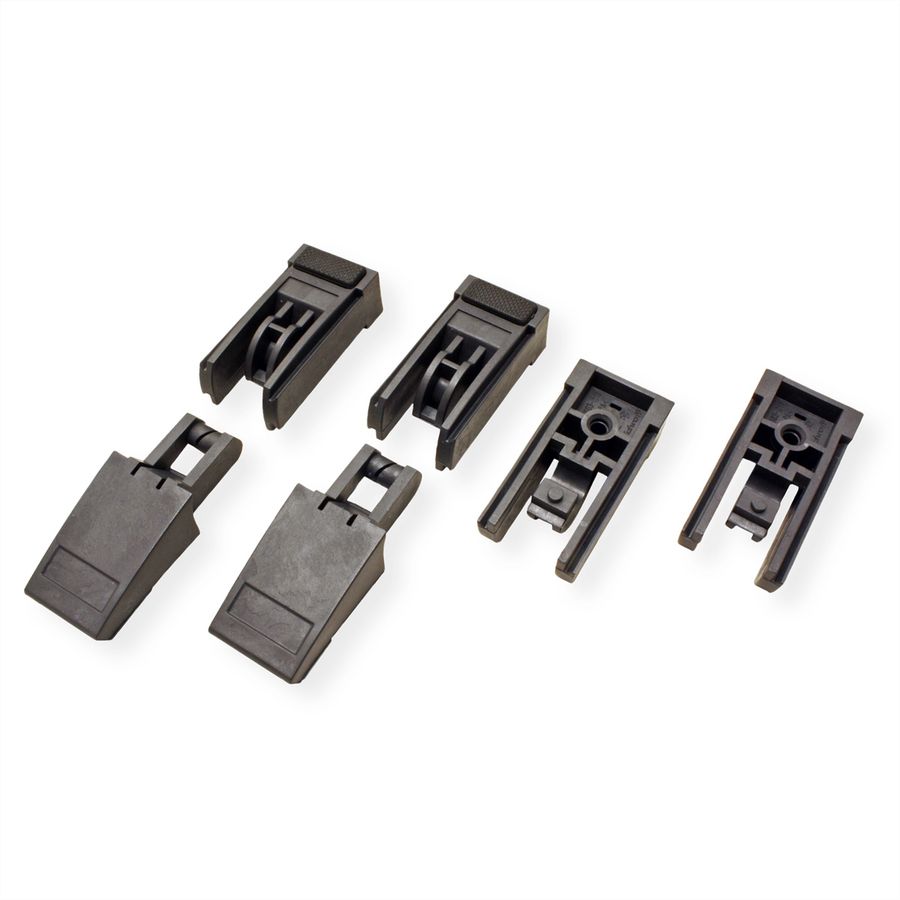 SCHROFF Pied basculant pour châssis, plastique, RAL 7016