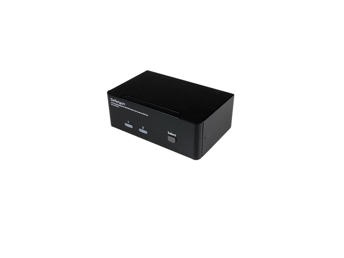 StarTech.com Commutateur KVM 2 Ports DisplayPort, USB et Audio - Switch KVM - 2560x1600