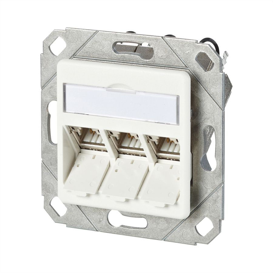 METZ CONNECT C6Amodul 3 port 180°M encastrement dans les canalisations blanc pur