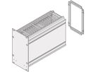 Unité enfichable de type cadre SCHROFF, panneau arrière, découpe pour connecteurs multiples, 6 U, 10 HP