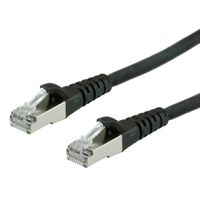 Cordon Cat.6A (Class EA) FTP AWG26, noir, 0,3 m