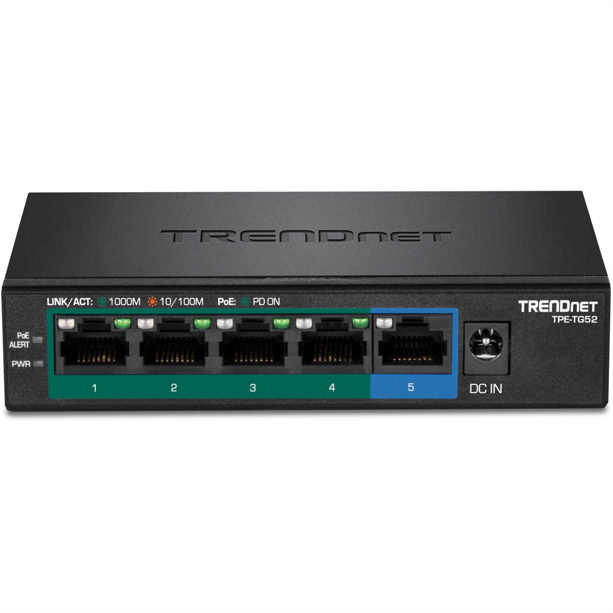 TRENDNET TPE-TG52 Switch PoE+ Gigabit à 5 ports