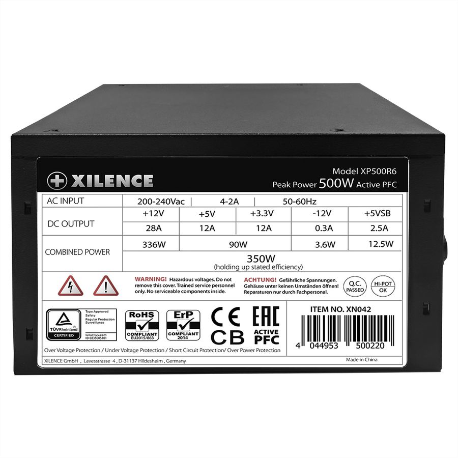 Xilence XP500R6 Alimentation PC, 500W Peak Power, ATX