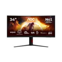 AOC G4 CU34G4ZCA écran plat de PC 86,4 cm (34") 3440 x 1440 pixels Wide Quad HD Noir, Rouge