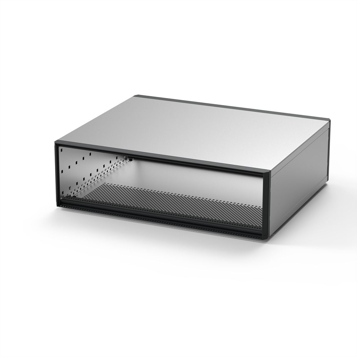 SCHROFF RatiopacPRO, coffret de bureau, blindage rétractable, face avant, 3 U, 84 HP, 495 mm