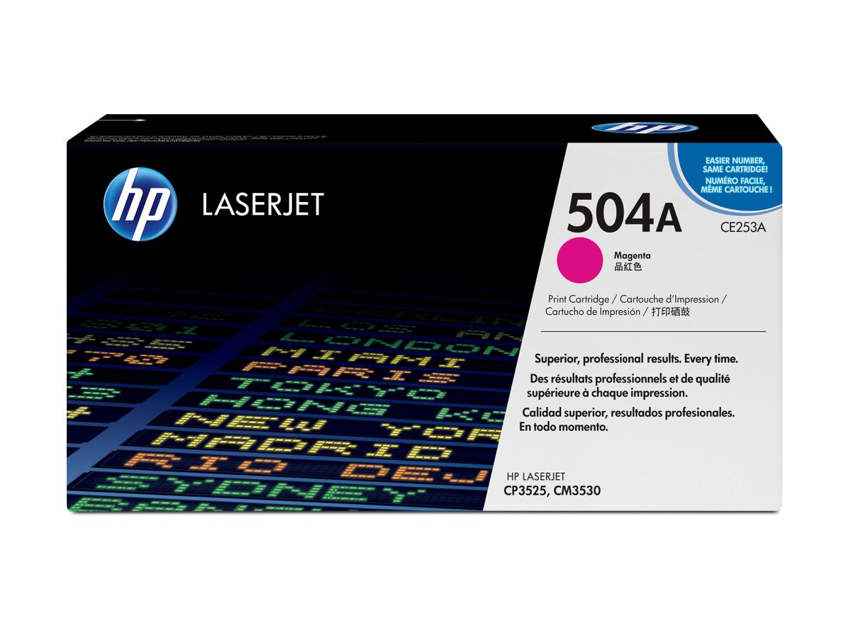 HP 504A toner LaserJet magenta authentique