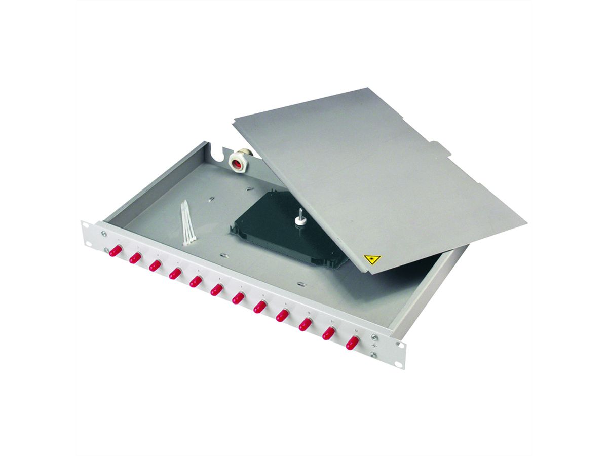 TELEGÄRTNER Panneau de brassage FO 19" BASIS ECO 1U, 12xLC-Duplex