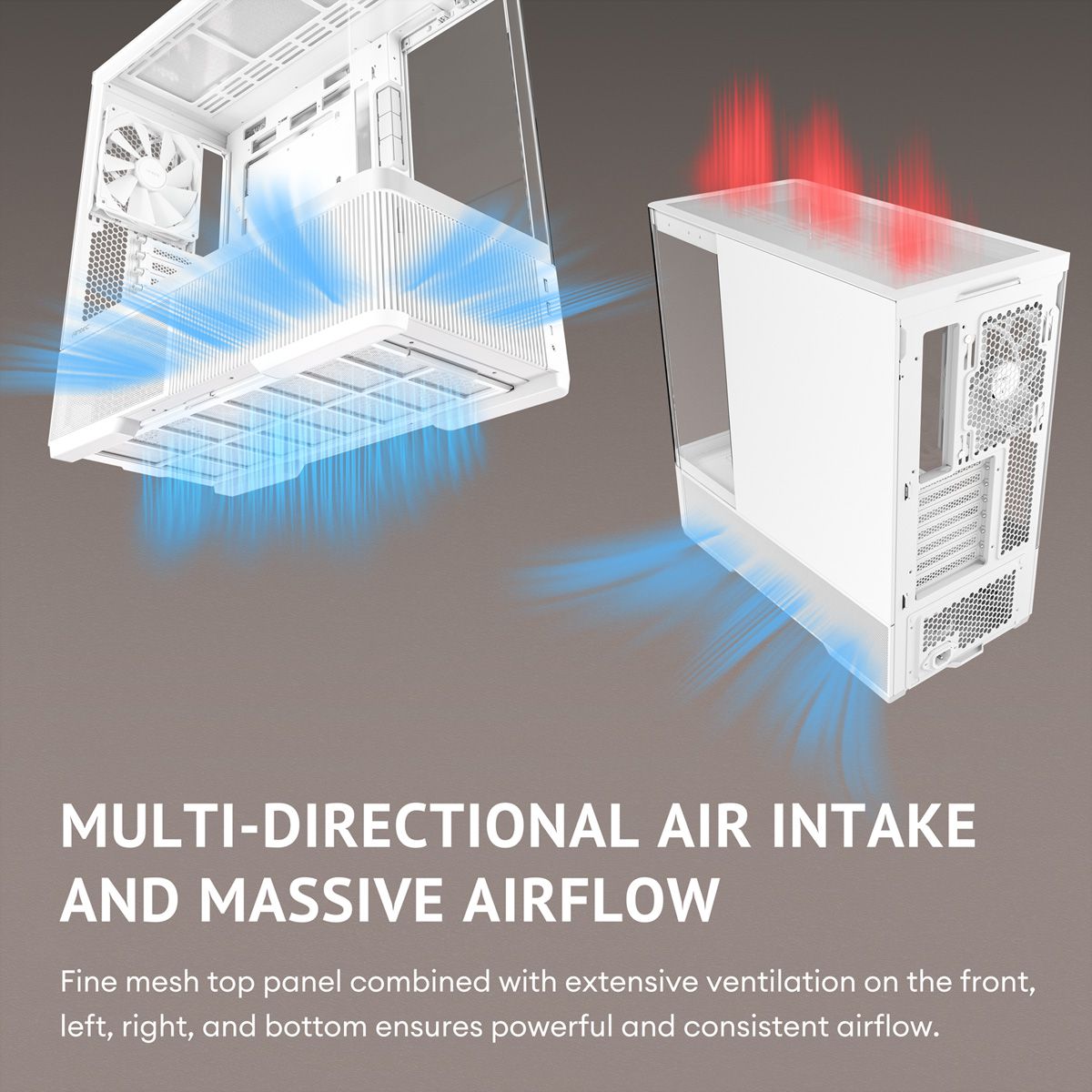 ANTEC Boîtier PC Constellation C6 Curve Air, format ATX Midi Tower, blanc