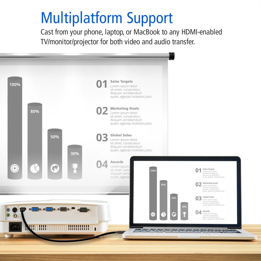 ATEN UC3238 Convertisseur USB-C à HDMI 4K, 2,7 m