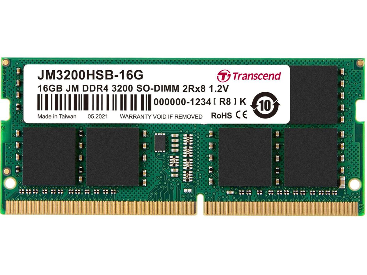 Transcend JetRam JM3200HSB-16G module de mémoire 16 Go DDR4 3200 MHz