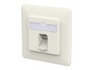 METZ CONNECT E-DAT C6A LSA++ Prise, 1 port, encastré (UP), blanc pur