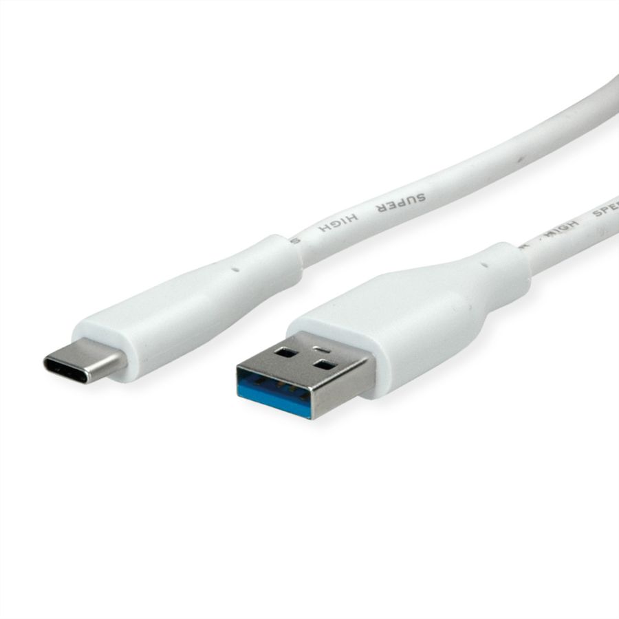 VALUE Câble USB 3.2 Gen 1, A-C, M/M, blanc, 3 m