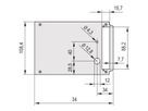 SCHROFF HF Frame Type Plug-In Unit Rear Panel, Cut-Out for One Connector, 3 U, 28 HP