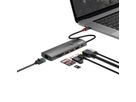 ROLINE Station d'accueil USB 3.2 Gen 2 type C multiports, HDMI 4K60, USB 3.2 Gen2, USB-C PD, LAN, SD-Card Reader