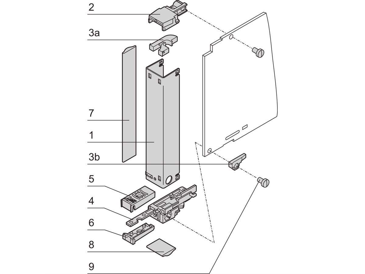 SCHROFF Module AMC avec poignée de traction, AMC.0 R2.0, Simple Full-Size, aluminium