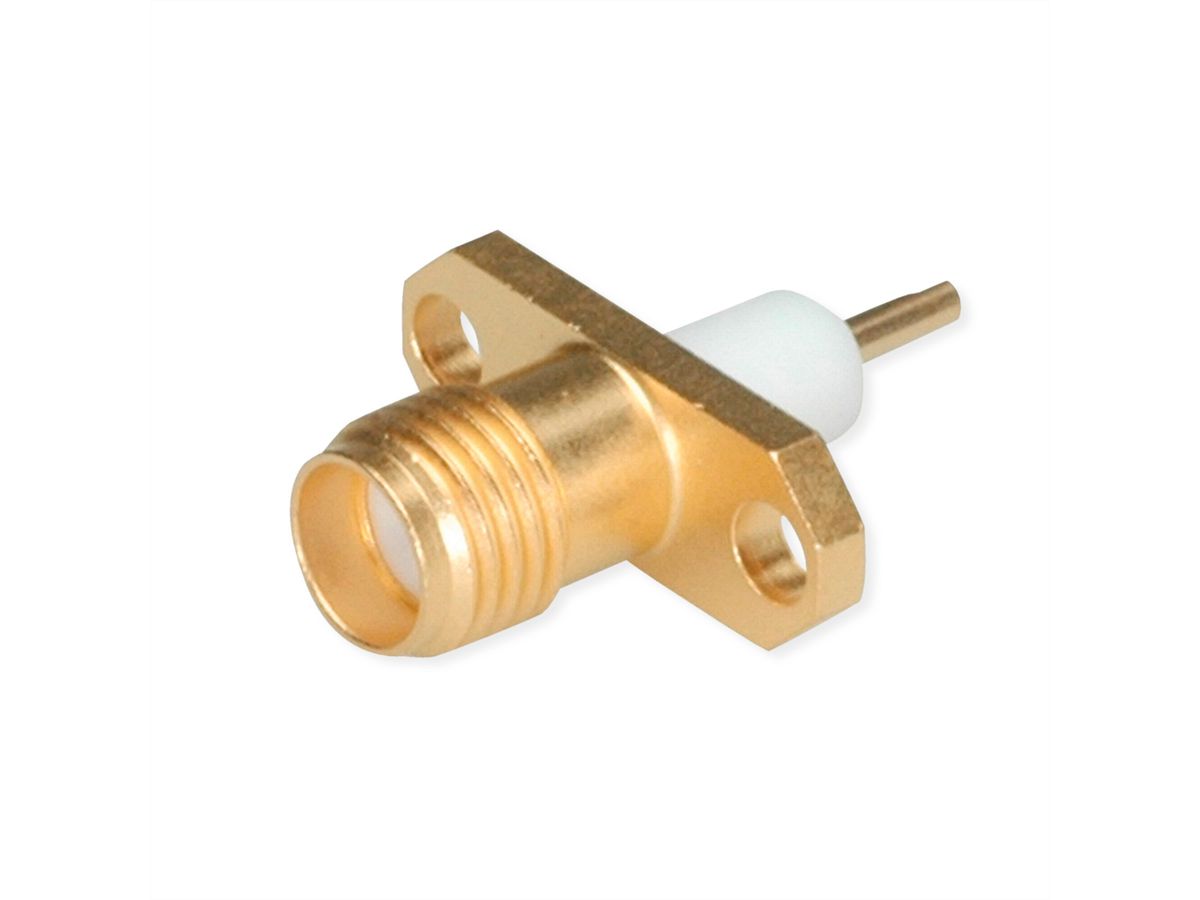 TELEGÄRTNER Prise SMA encastrable avec bride plaquée or