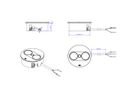 BACHMANN TWIST 2 2xUTE 2,0m AEH RAL9010 30GE rond, BS1363/A, thermoplastique, noir