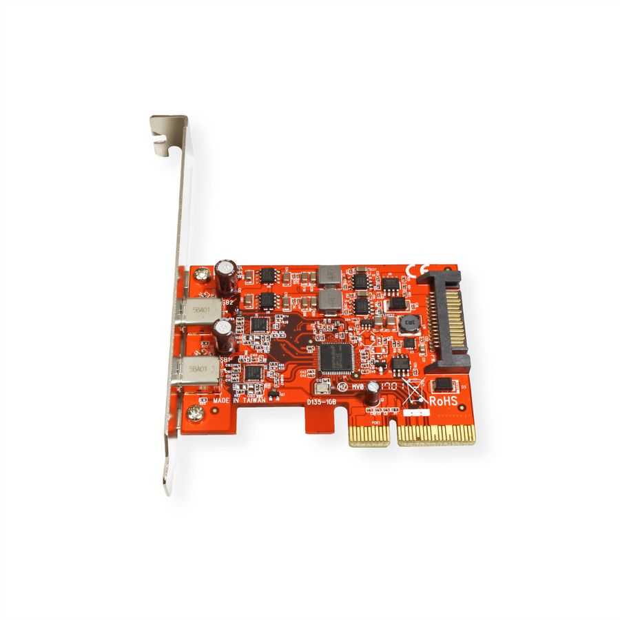 ROLINE Carte PCI-Express, USB 3.2 Gen 2, 2 ports type C