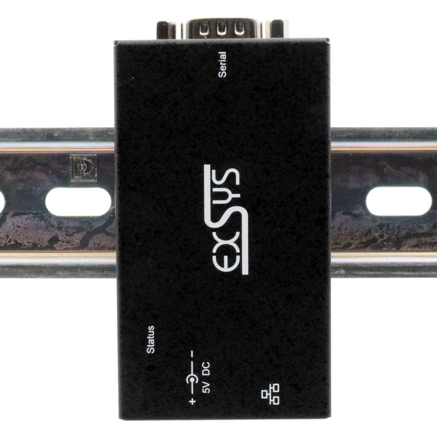 EXSYS EX-6111-2PoE Ethernet PoE vers 1 x port RS-232, Adaptateur secteur 5V/4A