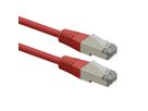 ROLINE Cordon Cat.6 (Classe E), PoE, S/FTP (PiMF) , rouge, 10 m