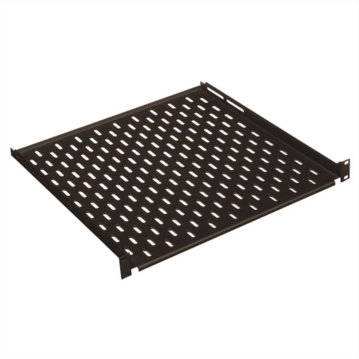 CONTEG Etagère 19", 1U, noire, 435 x 350 mm, max. 15kg