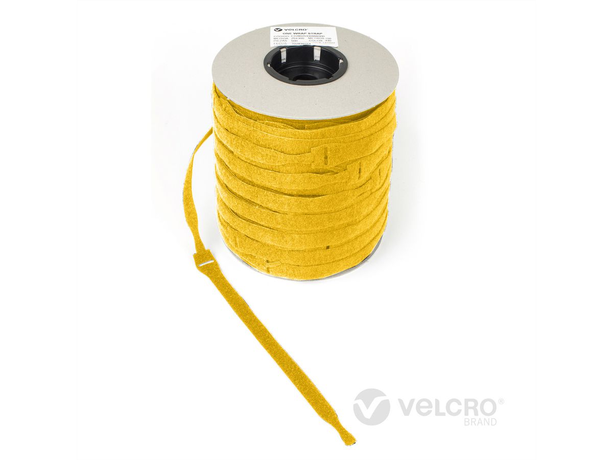 VELCRO® One Wrap® Strap 20mm x 230mm, 750 pièces, jaune