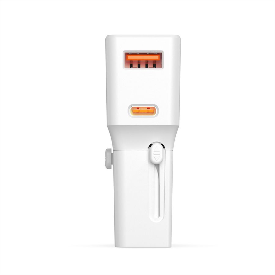 VALUE Chargeur de voyage USB avec prise UK/US/Euro, 2 ports, 1x QC3.0 A + 1x C (PD), 25W
