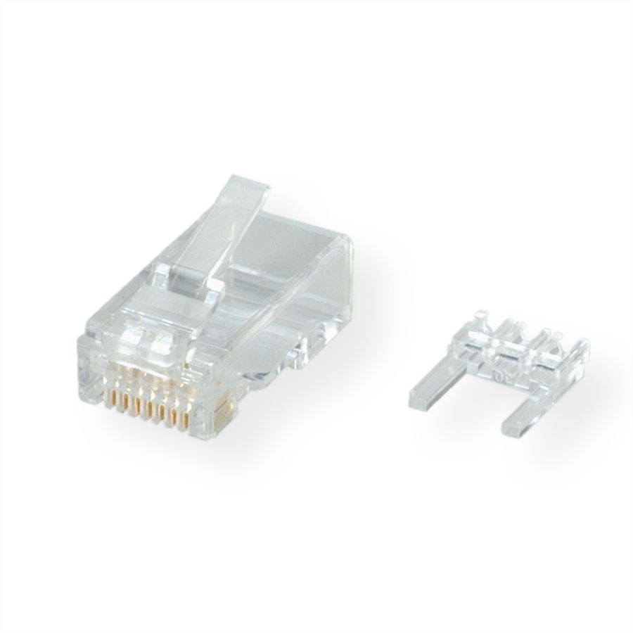 ROLINE Connecteur modulaire non blindé Cat.6 (Classe E) pour câble solide, 10 unités
