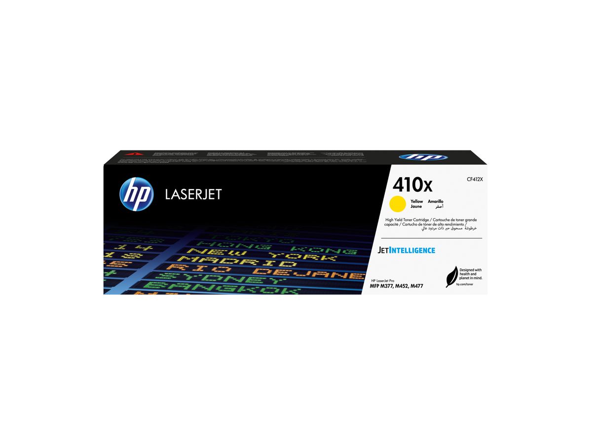 HP 410X toner LaserJet jaune grande capacité authentique