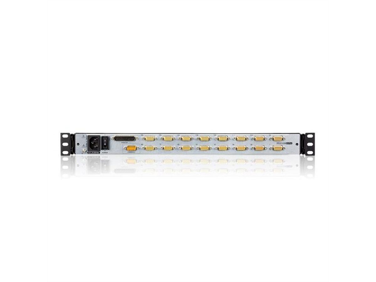 ATEN CL5816N Commutateur KVM VGA LCD à deux rails PS/2-USB 16 ports, FR-Layout