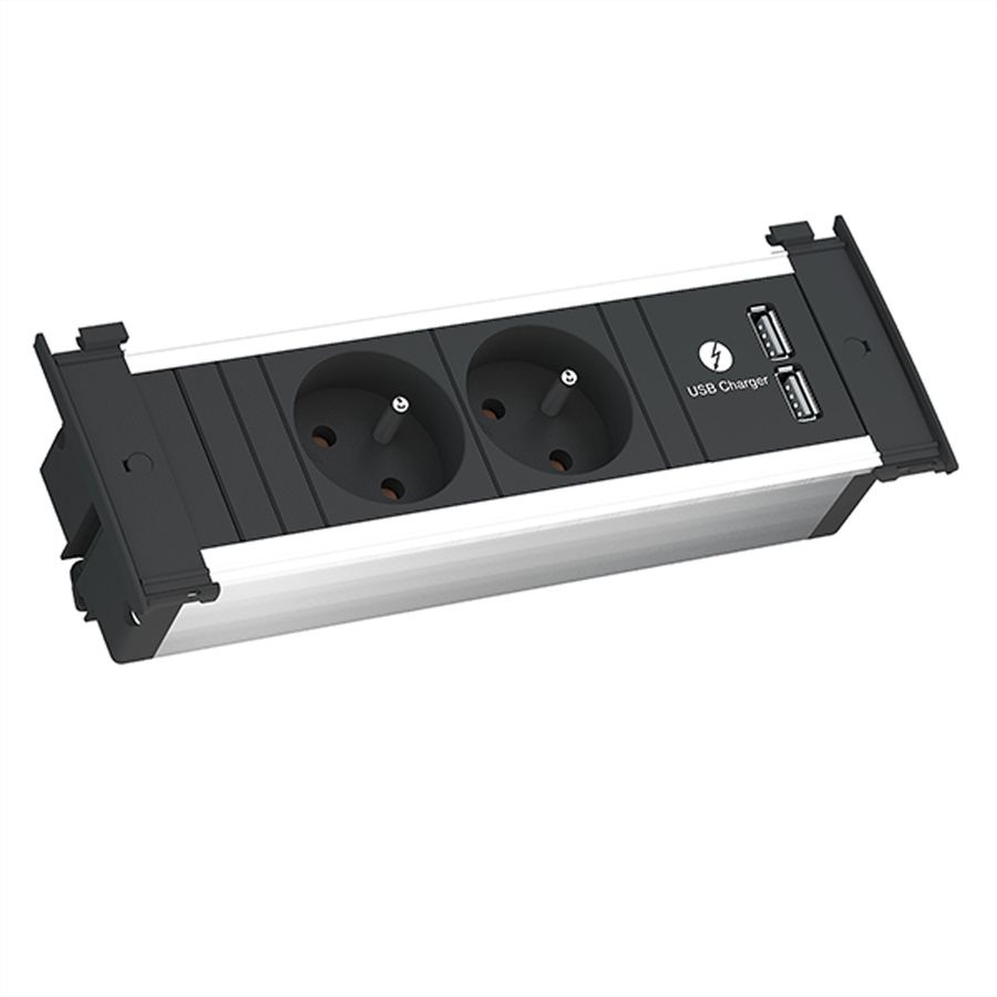 BACHMANN KAPSA S 2xUTE 1xUSB courant 2,0m CEE7/7