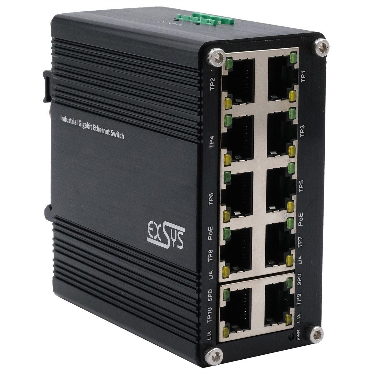 EXSYS EX-62025PoE Switch Ethernet industriel 10 ports PoE, non géré