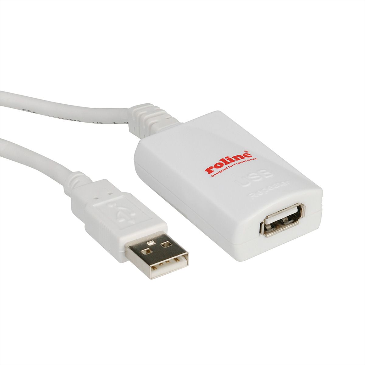 ROLINE Rallonge USB 2.0, blanc, 5 m