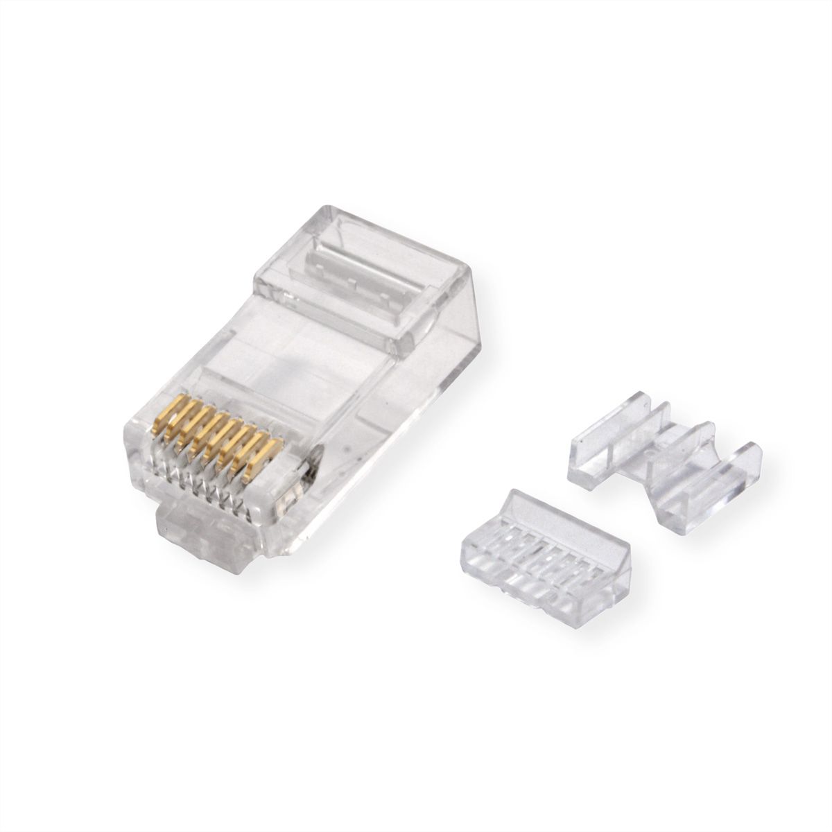 ROLINE Connecteur modulaire non blindé Cat.6A (Classe EA), pour câble solide/tresse, 10 unités