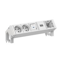 BACHMANN DESK2 white 2xUTE 1xinterrupteur 1xCM 0,2m GST18 RAL9010