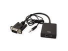 VALUE Adaptateur VGA+Audio vers HDMI, 0,15 m