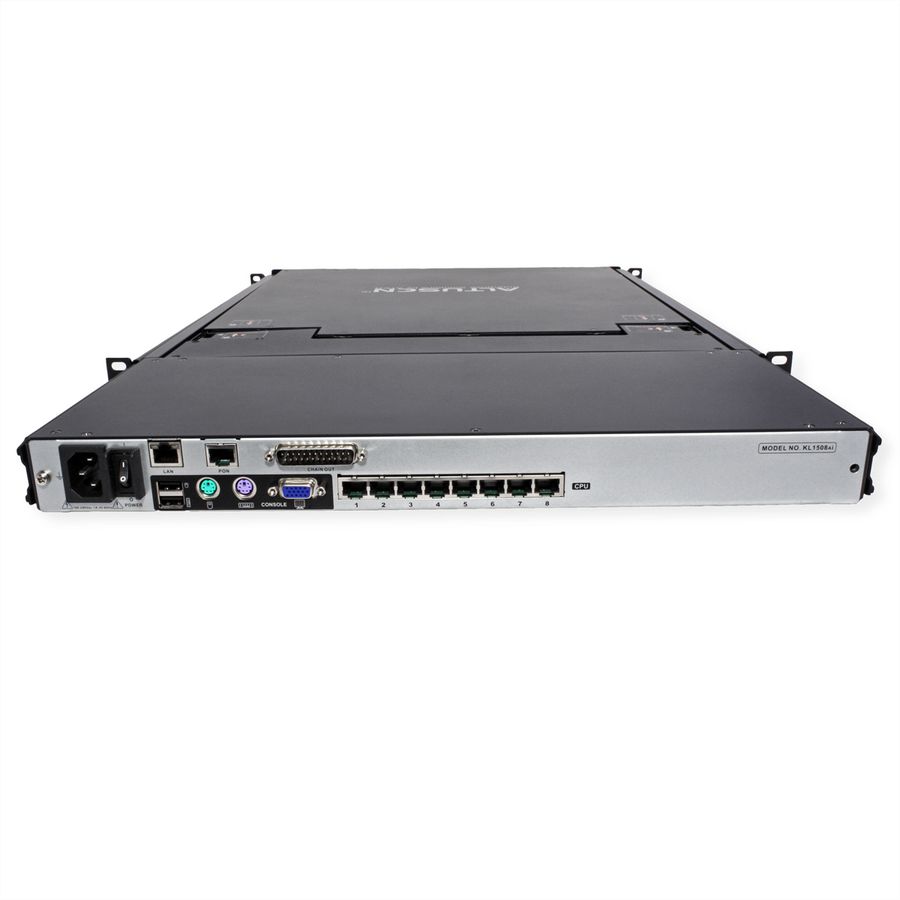 ATEN KL1508AiN Commutateur KVM LCD 48cm 8 ports Multi-Interface Cat 5 sur IP, FR-Layout