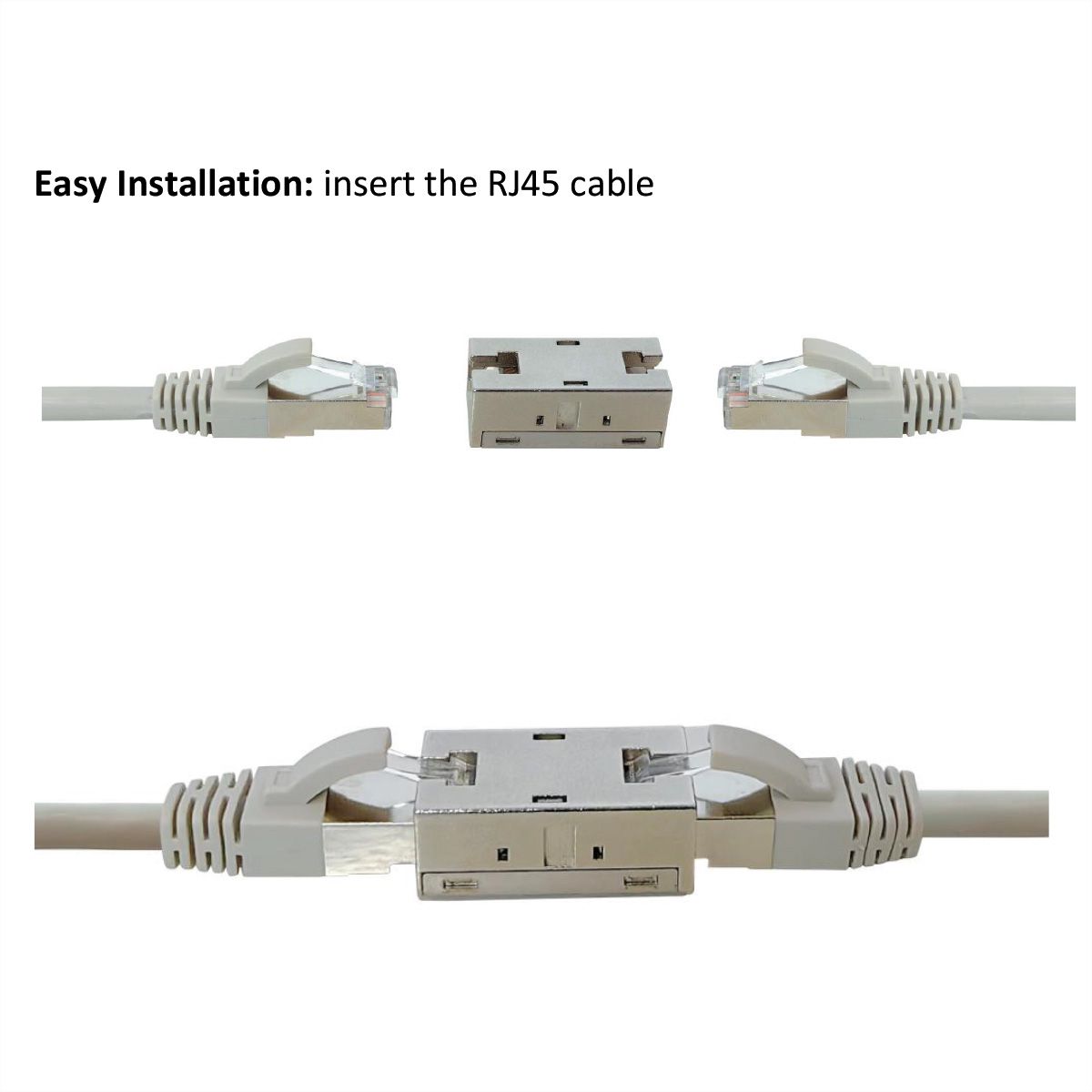 ROLINE Coupleur RJ-45 blindé, Cat.6A (Classe EA), boîtier métallique