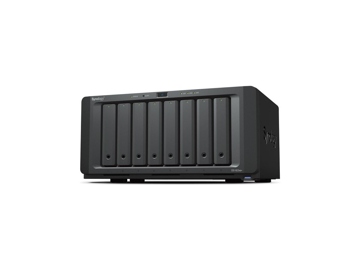Synology DiskStation DS1823XS+ serveur de stockage NAS Tower AMD Ryzen V1780B 8 Go DDR4 DiskStation Manager Noir