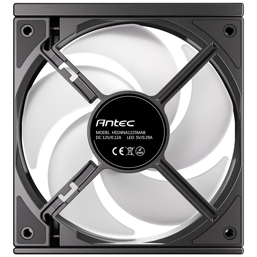 ANTEC C120 ARGB Ventilateur de boîtier PC inversé 120 mm, lot de 3, noir