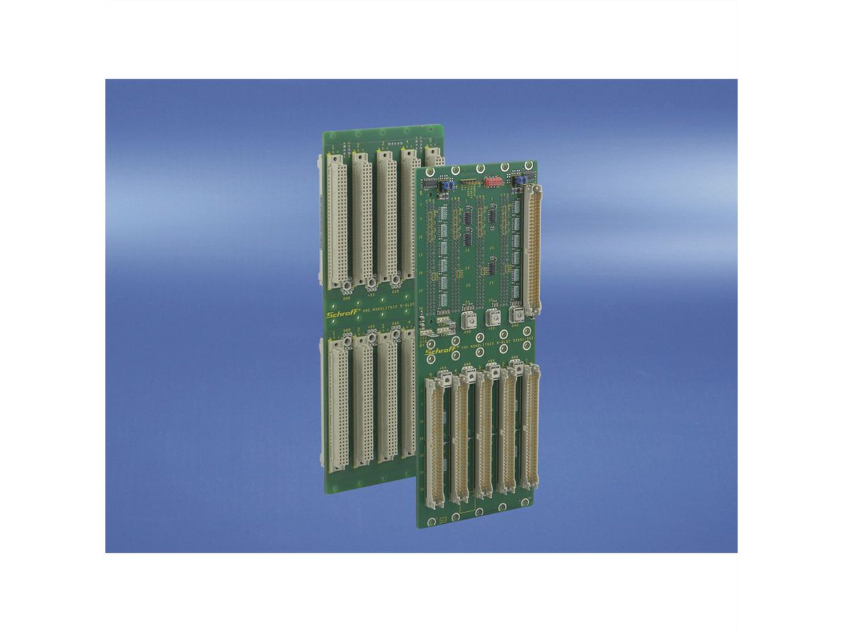Carte-mère VMEbus J1/J2 SCHROFF, 6 U, 5 slots